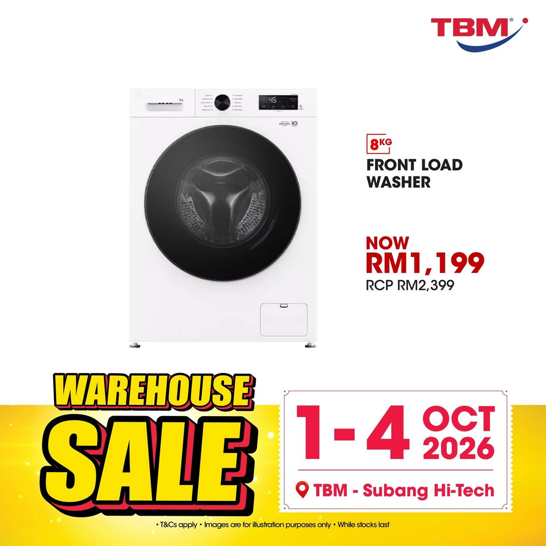 TBM-Malaysia-TBM-Warehouse-Sale-Subang-Hi-Tech-4 1-4 October 2026: TBM Malaysia: TBM Warehouse Sale Subang Hi-Tech – Up to 80% Off Electronics