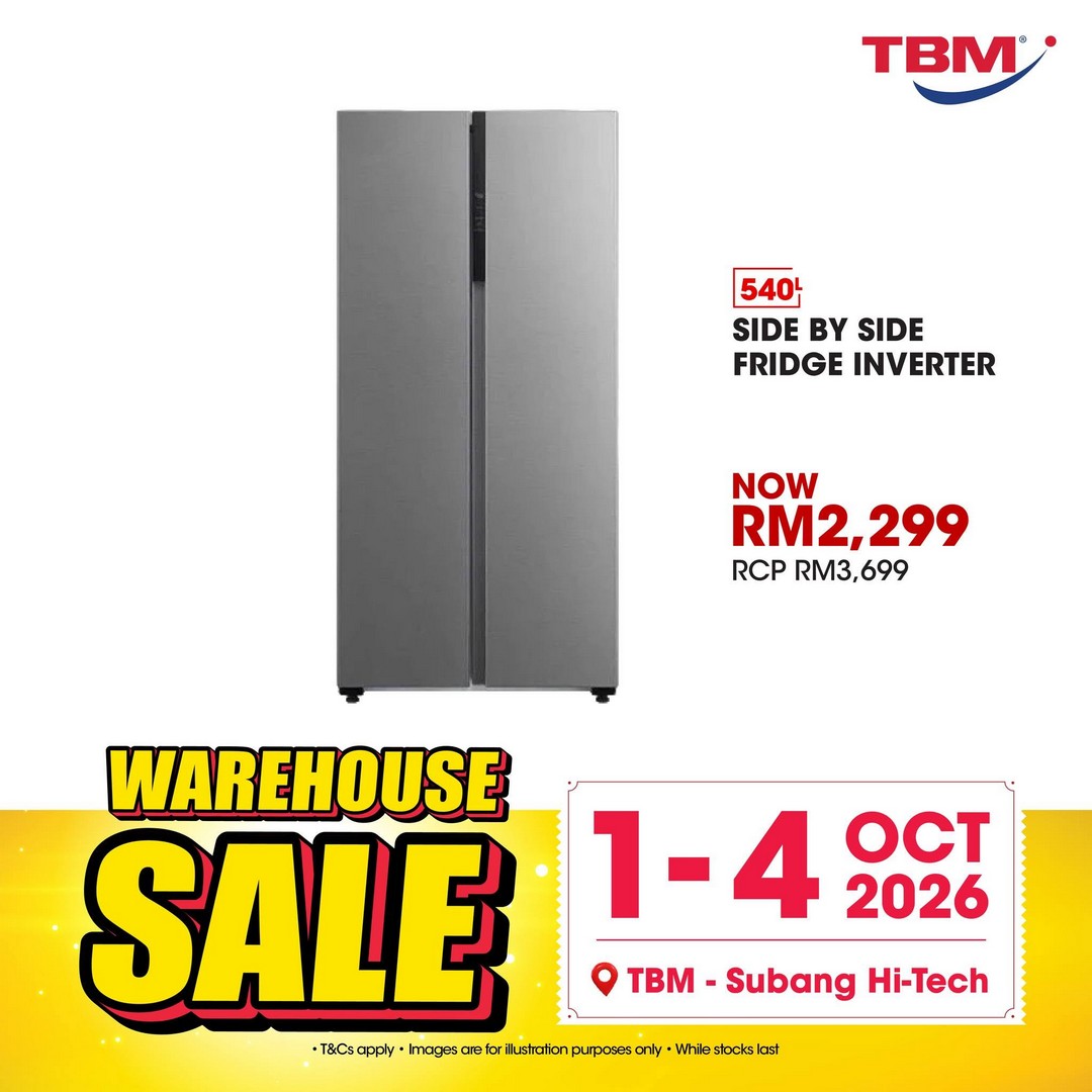 TBM-Malaysia-TBM-Warehouse-Sale-Subang-Hi-Tech-5 1-4 October 2026: TBM Malaysia: TBM Warehouse Sale Subang Hi-Tech – Up to 80% Off Electronics