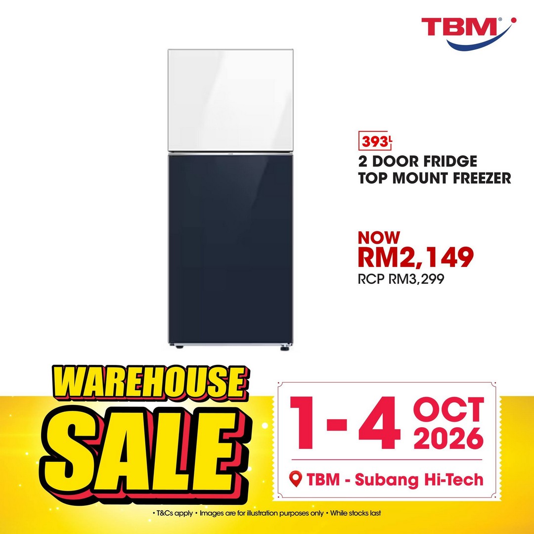 TBM-Malaysia-TBM-Warehouse-Sale-Subang-Hi-Tech-6 1-4 October 2026: TBM Malaysia: TBM Warehouse Sale Subang Hi-Tech – Up to 80% Off Electronics