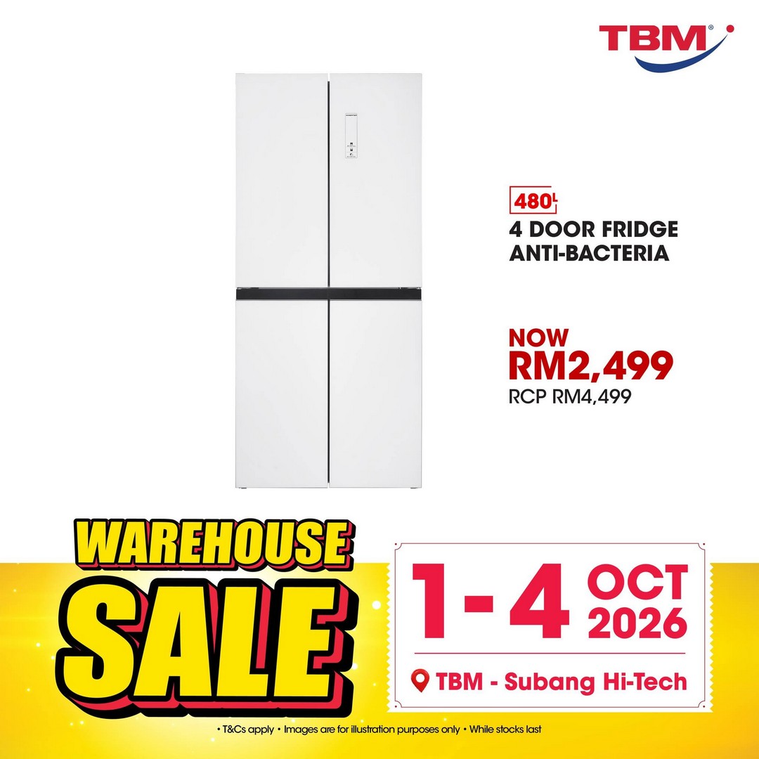 TBM-Malaysia-TBM-Warehouse-Sale-Subang-Hi-Tech-8 1-4 October 2026: TBM Malaysia: TBM Warehouse Sale Subang Hi-Tech – Up to 80% Off Electronics