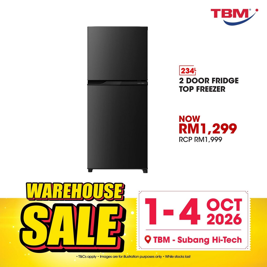 TBM-Malaysia-TBM-Warehouse-Sale-Subang-Hi-Tech-9 1-4 October 2026: TBM Malaysia: TBM Warehouse Sale Subang Hi-Tech – Up to 80% Off Electronics