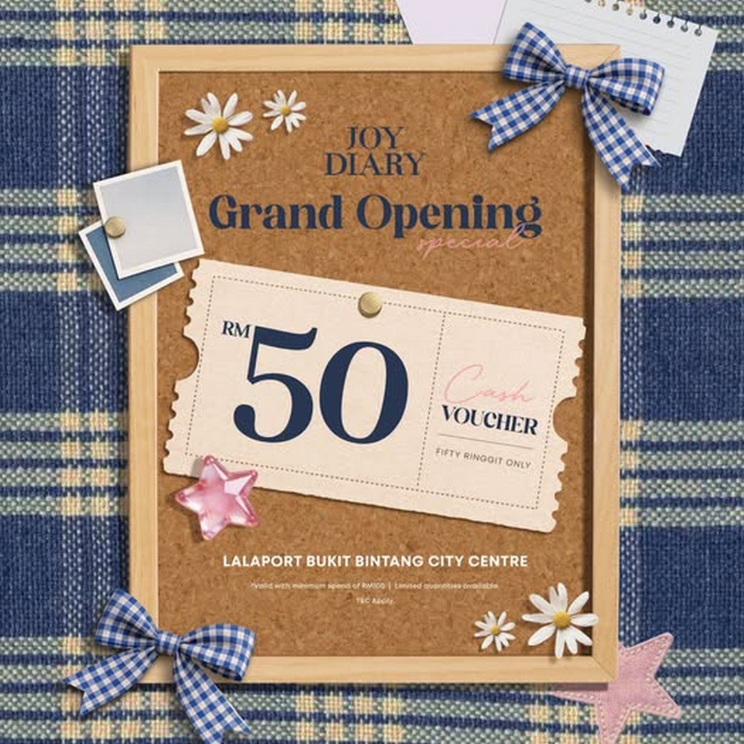 THE-JOY-DIARY-Grand-Opening-Promotion-at-LaLaport-BBCC 17–21 October 2026: THE JOY DIARY: Grand Opening Promotion at LaLaport BBCC with RM50 Cash Voucher When You Spend RM100