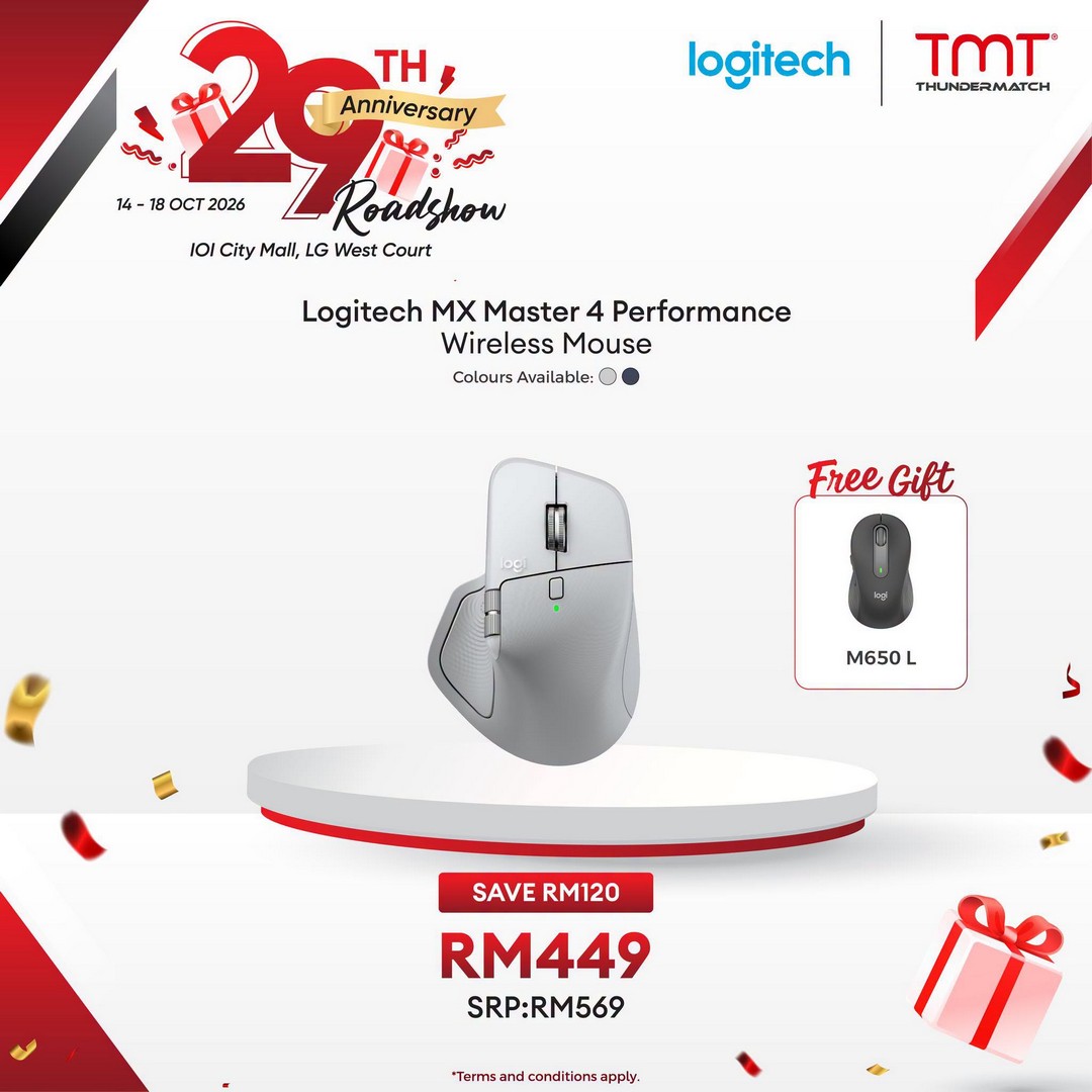 TMT-Malaysia-Logitech-Sale-Promotion-with-Savings-of-Up-4 14-18 October 2026: TMT Malaysia: Logitech Sale Promotion with Savings of Up to RM480 at IOI City Mall