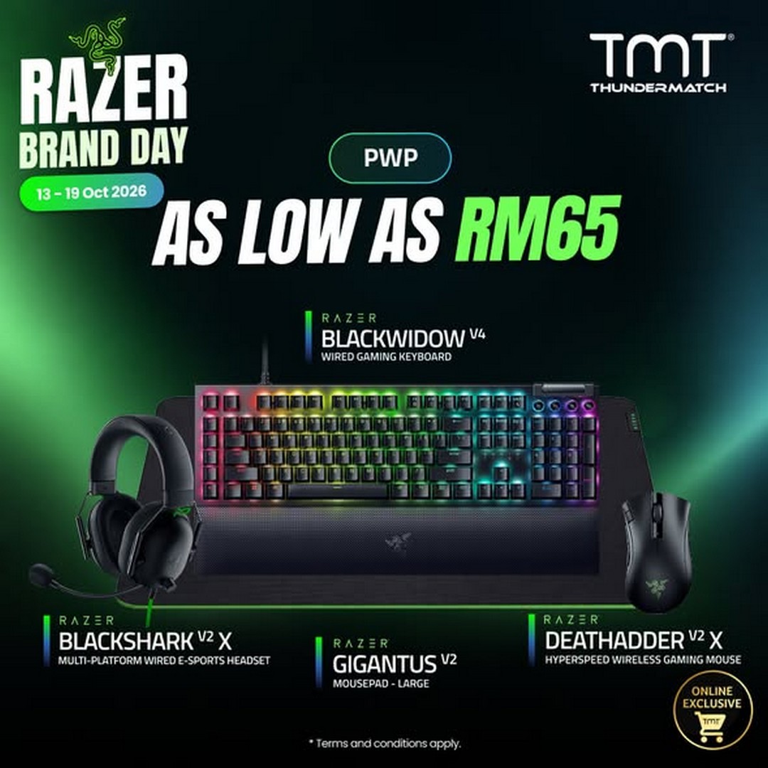 TMT-Malaysia-Razer-Brand-Day-Deals-with-12-Brand-Voucher-1 13-19 October 2026: TMT Malaysia: Razer Brand Day Deals with 12% Brand Voucher, 10% Extra Cashback and PWP Deals from RM65 – Exclusive Online Promotion