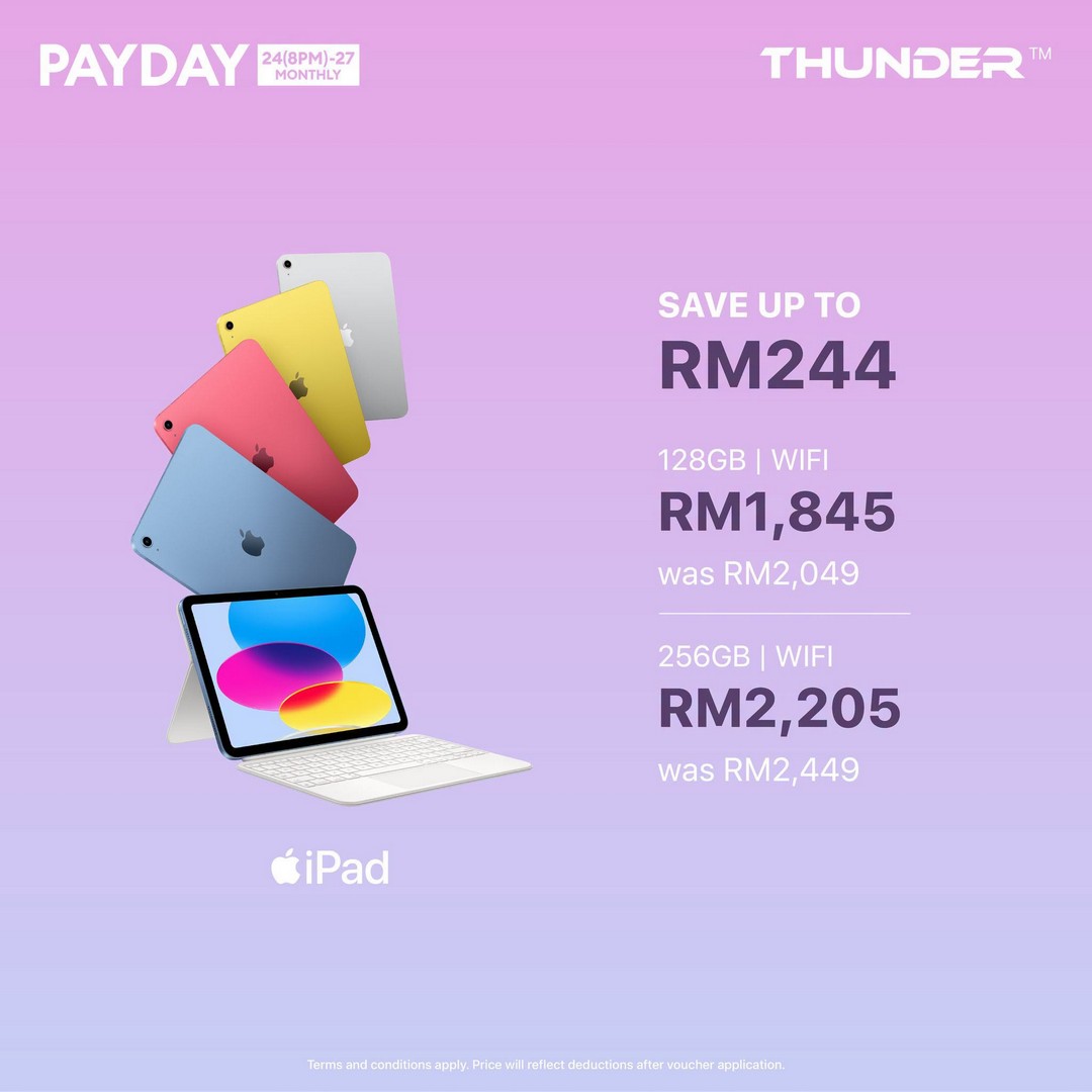 TMT-Malaysia-Thunder-Lazada-10.25-Payday-Sale-7 24-27 October 2026: TMT Malaysia Thunder Lazada 10.25 Payday Sale – Save Up to RM2,449 on Apple Products at Thunder Lazada Store from 8PM on 24 October