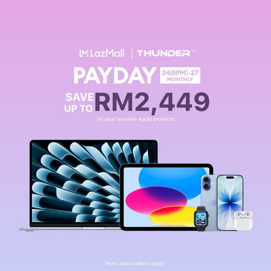 TMT-Malaysia-Thunder-Lazada-10.25-Payday-Sale 24-27 October 2026: TMT Malaysia Thunder Lazada 10.25 Payday Sale – Save Up to RM2,449 on Apple Products at Thunder Lazada Store from 8PM on 24 October
