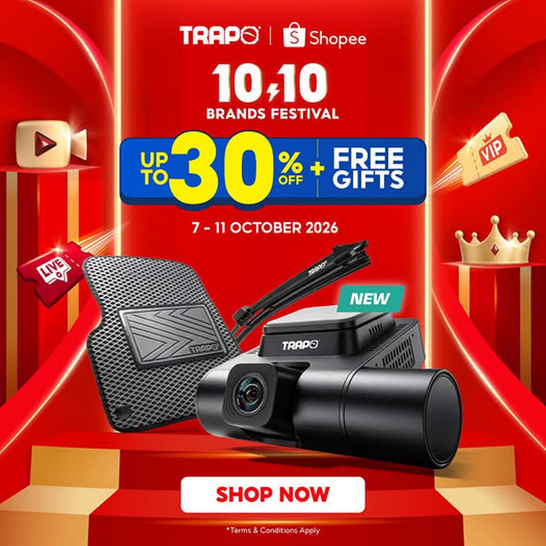 TRAPO-Malaysia-10.10-Shopee-Brands-Festival-Sale 7-11 October 2026: TRAPO Malaysia: 10.10 Shopee Brands Festival Sale – Up to 30% Off + Free Gifts on Car Essentials