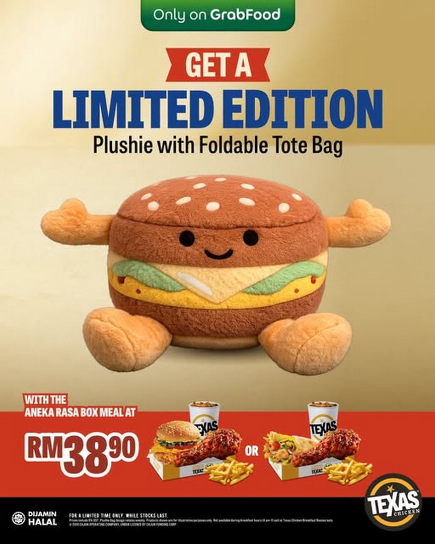 Texas-Chicken-Malaysia-Final-Call-to-Get-the-Texas-Chicken-Burger 2 October 2026 onwards: Texas Chicken Malaysia: Final Call to Get the Texas Chicken Burger Plushie Promotion