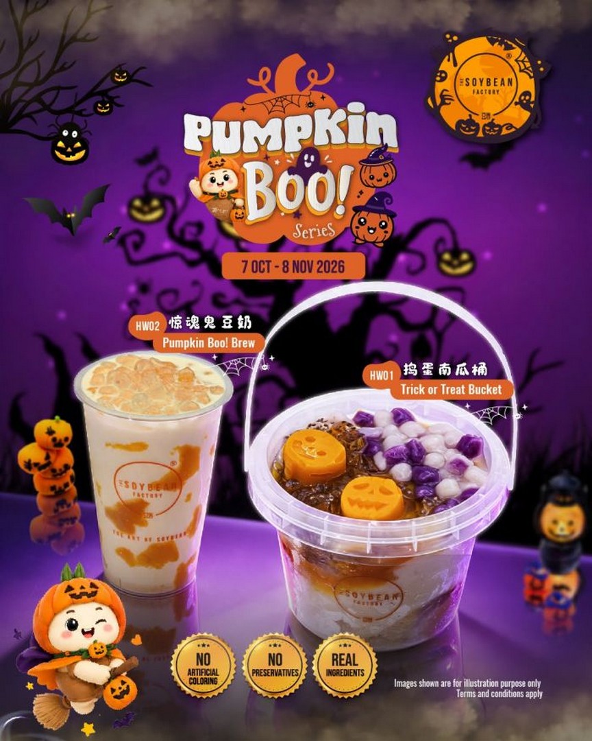 The-Soybean-Factory-Pumpkin-Boo-Halloween-Special-Promotion 7 October-8 November 2026: The Soybean Factory: Pumpkin Boo! Halloween Special Promotion with Boo Bundles for 2-4 Pax