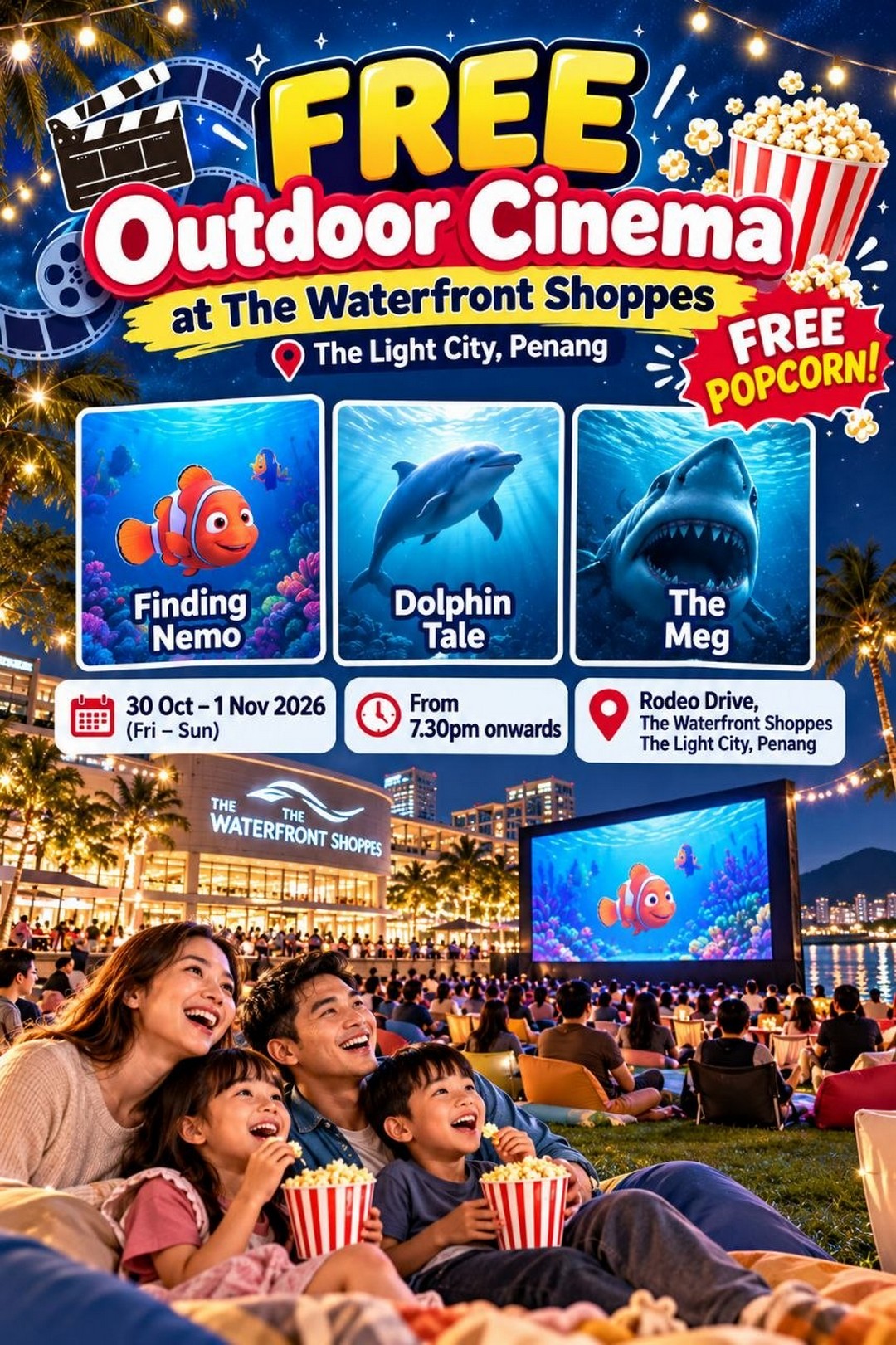The-Waterfront-Shoppes-Penang-FREE-Outdoor-Cinema-Promotion-1 30 October–1 November 2026: The Waterfront Shoppes Penang FREE Outdoor Cinema Promotion – Movie Under The Stars with Complimentary Popcorn from 7.30pm at The Light City