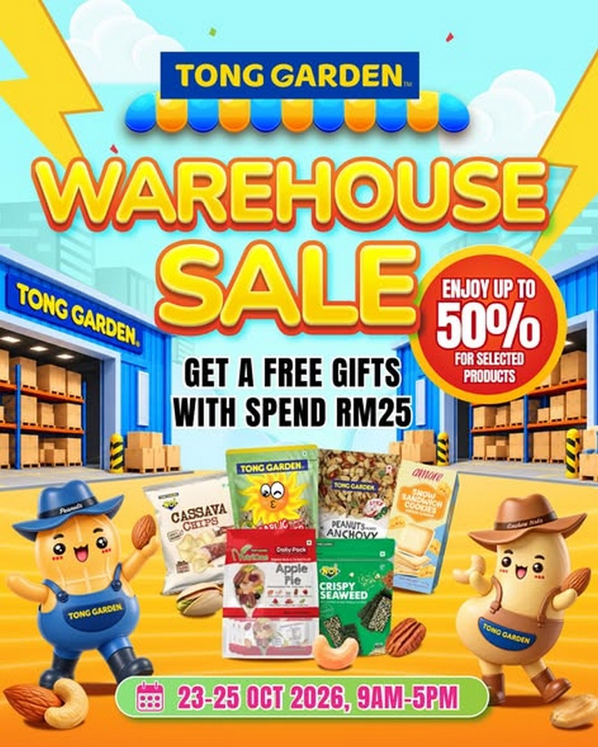 Tong-Garden-Malaysia-Clearance-Sale-Promotion 23-25 October 2026: Tong Garden Malaysia Clearance Sale Promotion – Enjoy Up to 58% Savings on Selected Snack Bundles and FREE Chips with Any Purchase in Iskandar Puteri, Johor,