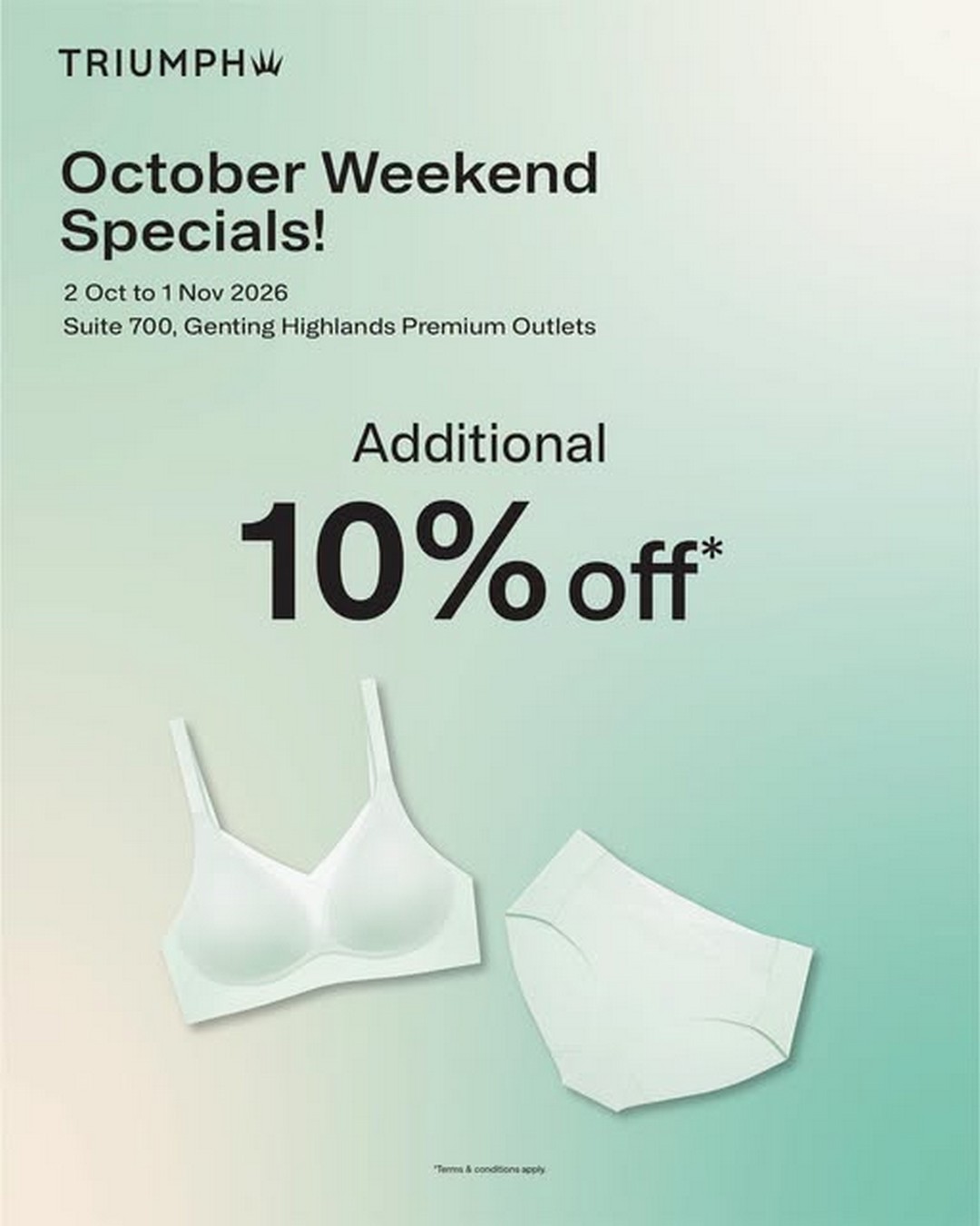Triumph-Singapore-Special-Sale-Promotion-with-Additional-10 2 October-1 November 2026: Triumph Singapore: Special Sale Promotion with Additional 10% Savings on Any Purchase