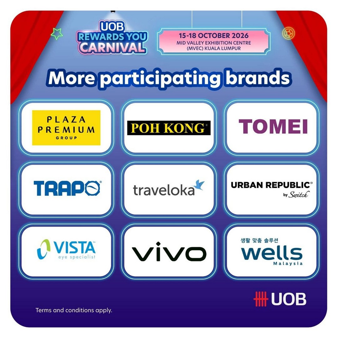 UOB-Rewards-You-Carnival-2026-Promotion-13 15-18 October 2026: UOB: UOB Rewards You Carnival 2026 Promotion – Over RM1.2 Million in Prizes, Shopping Deals, Food Offers and Exclusive Rewards at Mid Valley Exhibition Centre