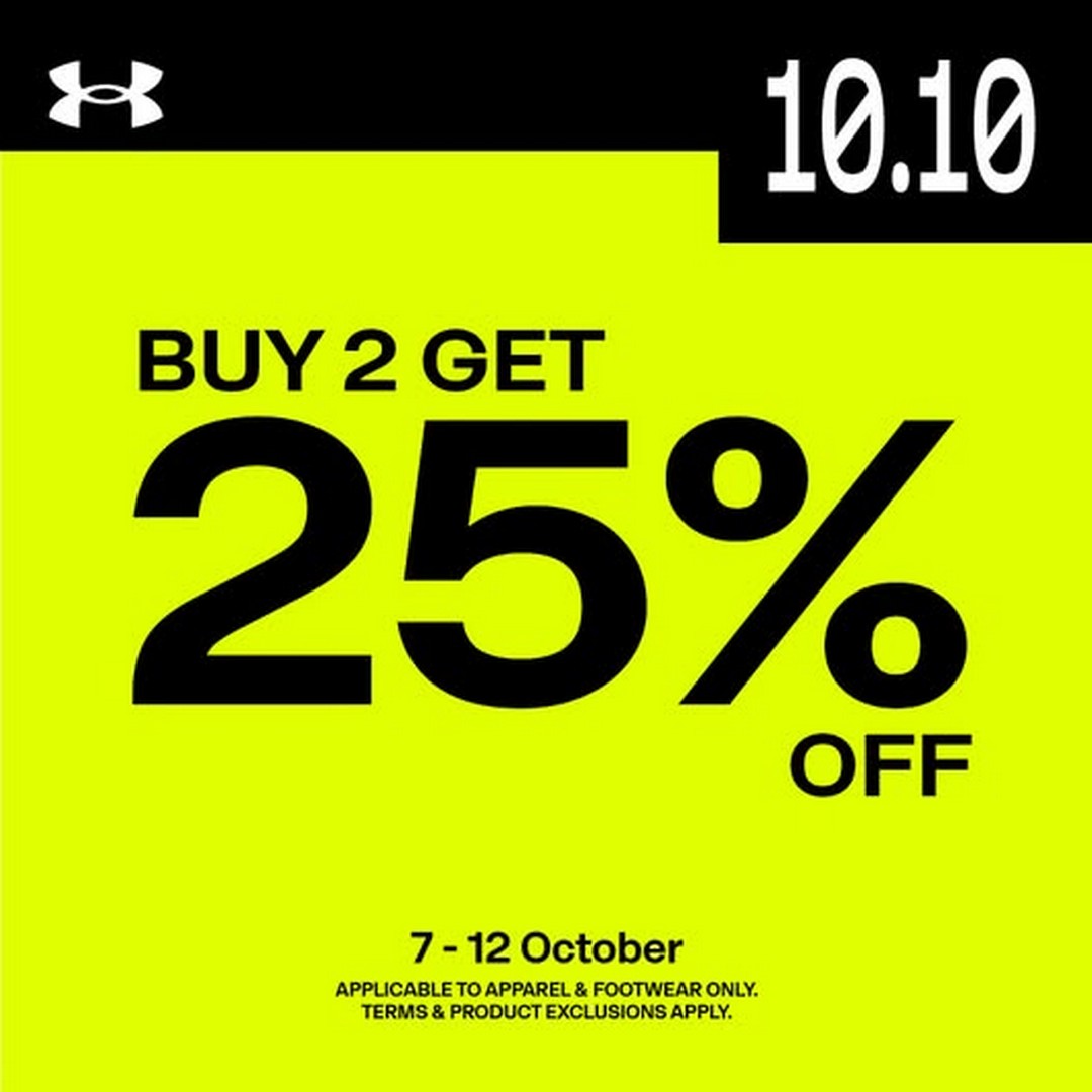 Under-Armour-Buy-2-Get-25-Off-Sale-at-Pavilion-KL 7-12 October 2026: Under Armour: Buy 2 Get 25% Off Sale at Pavilion KL