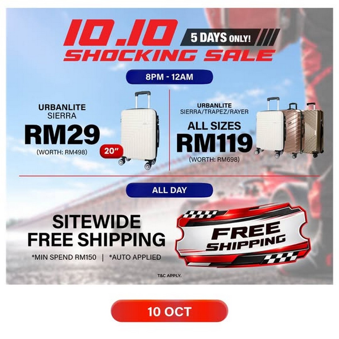 Universal-Traveller-Malaysia-10.10-Shocking-Sale-3 7-11 October 2026: Universal Traveller Malaysia: 10.10 Shocking Sale with Luggage from RM29, 3-in-1 Bundle Collections from RM299 and Free Shipping Online