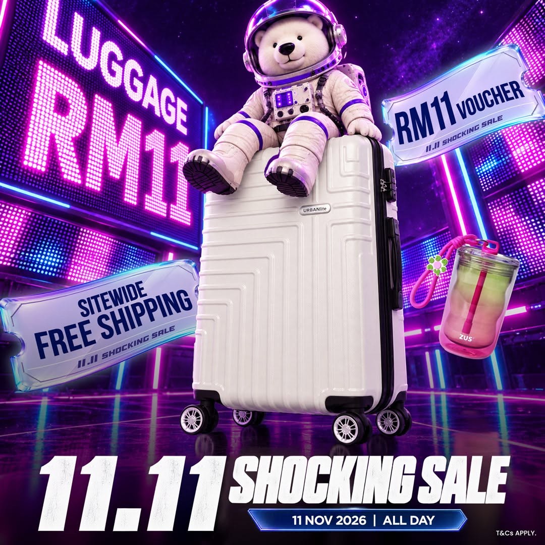 Universal-Traveller-Malaysia-11.11-Shopping-Festival-Promotion-12 1–13 November 2026: Universal Traveller Malaysia 11.11 Shopping Festival Promotion & Giveaway – Win FREE URBANlite Luggage Worth RM478, Luggage Deals from RM11, Vouchers and More