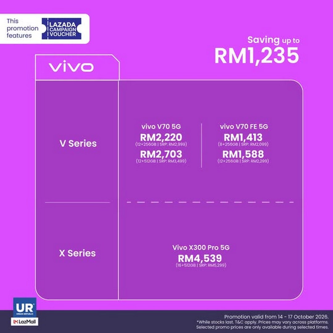 Urban-Republic-Lazada-15.10-Mid-Month-Sale-1 14-17 October 2026: Urban Republic: Lazada 15.10 Mid-Month Sale – Enjoy Up to RM2,000 Off Selected Products Online