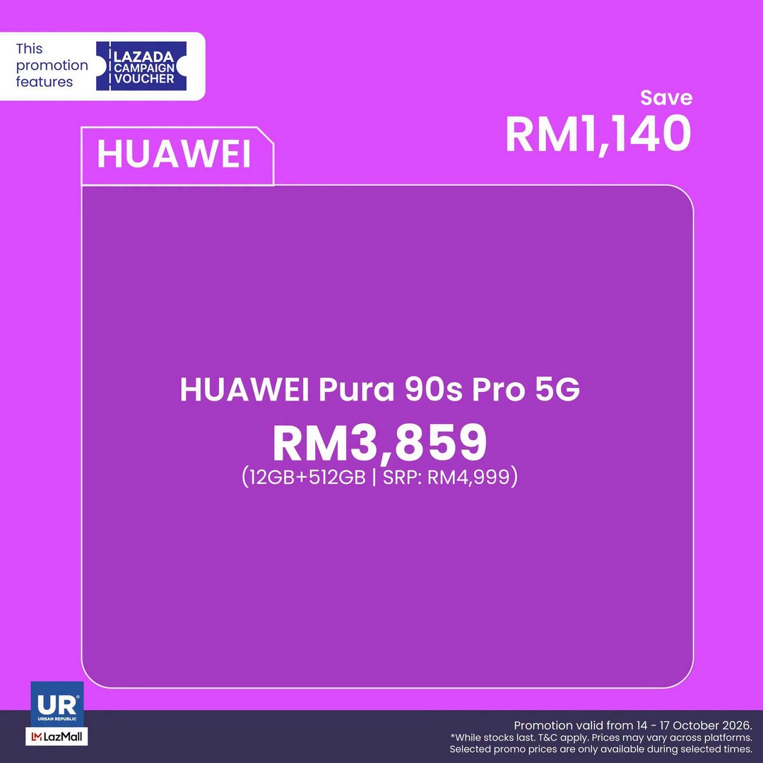 Urban-Republic-Lazada-15.10-Mid-Month-Sale-7 14-17 October 2026: Urban Republic: Lazada 15.10 Mid-Month Sale – Enjoy Up to RM2,000 Off Selected Products Online
