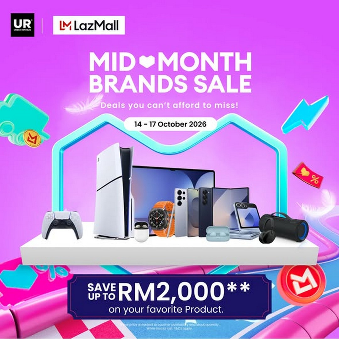 Urban-Republic-Lazada-15.10-Mid-Month-Sale 14-17 October 2026: Urban Republic: Lazada 15.10 Mid-Month Sale – Enjoy Up to RM2,000 Off Selected Products Online