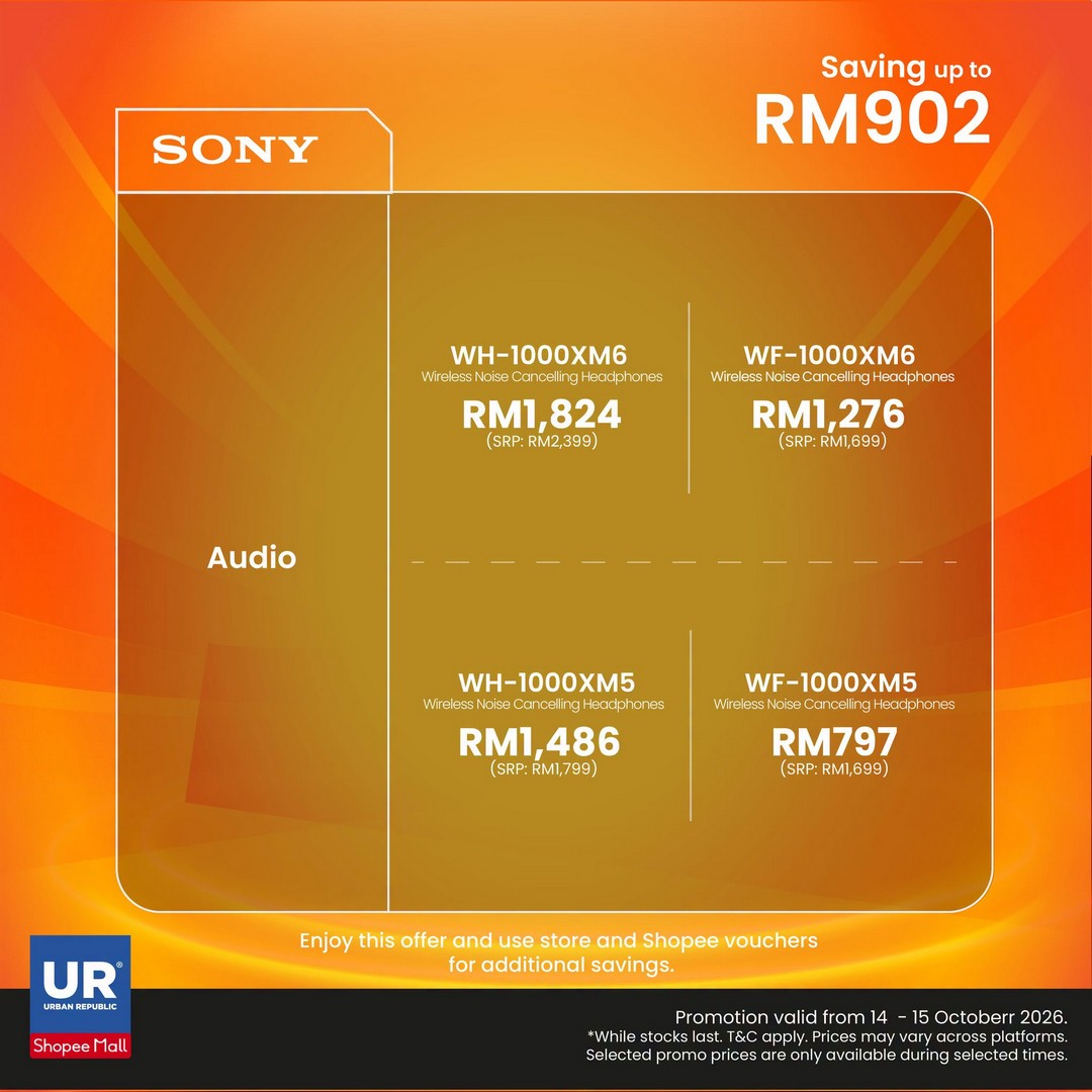 Urban-Republic-Shopee-15.10-Mega-Sale-7 14-15 October 2026: Urban Republic Shopee 15.10 Mega Sale – Save Up to RM2,140 on Tech Gadgets and Enjoy Exclusive Rewards at the Official Store
