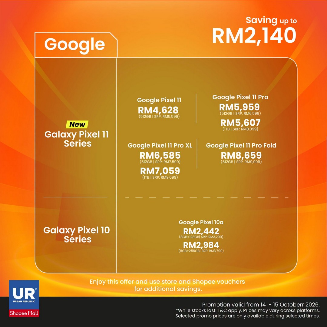 Urban-Republic-Shopee-15.10-Mega-Sale-8 14-15 October 2026: Urban Republic Shopee 15.10 Mega Sale – Save Up to RM2,140 on Tech Gadgets and Enjoy Exclusive Rewards at the Official Store
