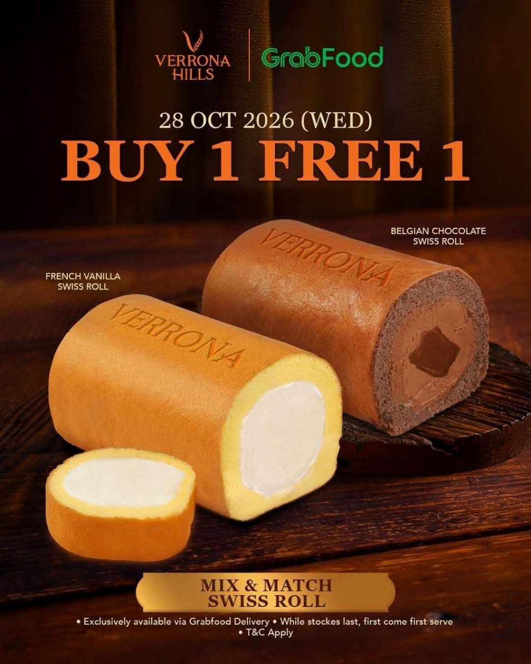 Verrona-Hills-Buy-1-Free-1-Swiss-Rolls-Promotion 28 October 2026: Verrona Hills Buy 1 Free 1 Swiss Rolls Promotion on Grab at 10 Selected Outlets in Malaysia