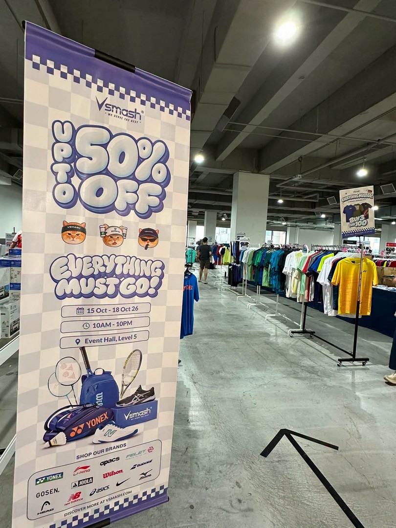 Vsmash-Sports-Four-Day-Sports-Shopping-Sale-and-Special-Deals-14 15–18 October 2026: Vsmash Sports: Four-Day Sports Shopping Sale and Special Deals at The Starling Mall, Level 5, 10AM–10PM