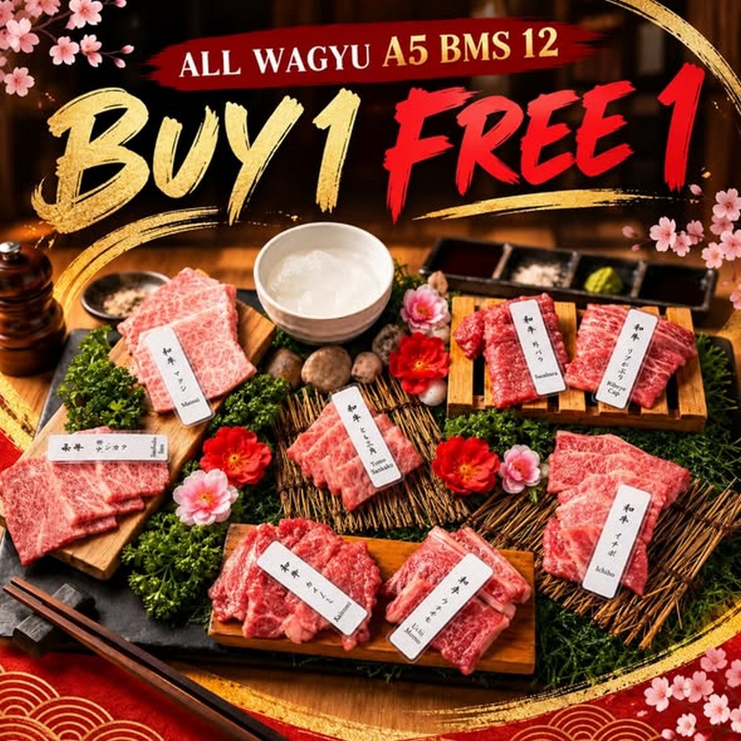 Wagasa-Yakiniku-Buy-1-Free-1-Premium-A5-Wagyu-BMS-12-Promotion 5 October 2026 onwards: Wagasa Yakiniku: Buy 1 Free 1 Premium A5 Wagyu BMS 12 Promotion at The Link 2, Bukit Jalil