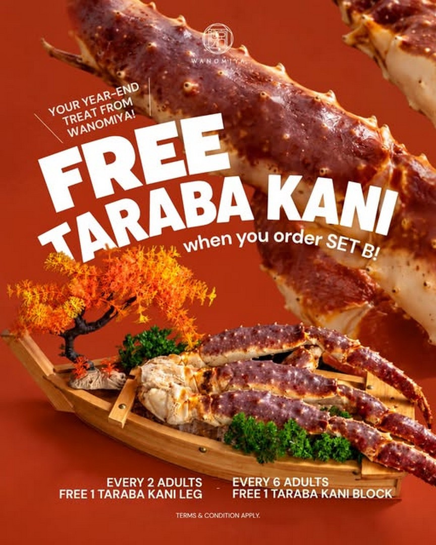Wanomiya-All-You-Can-Eat-Promotion-with-FREE-Taraba-Kani 16 October 2026 onwards: Wanomiya: All-You-Can-Eat Promotion with FREE Taraba Kani for Group Dining at Bangsar South and GTower Kuala Lumpur