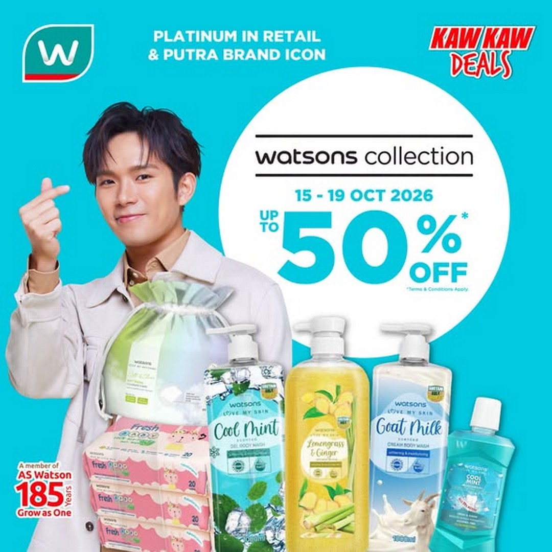 Watsons-Malaysia-Watsons-Collection-Promotion-–-Enjoy-Up-to-50-Off 15–19 October 2026: Watsons Malaysia: Watsons Collection Promotion – Enjoy Up to 50% Off Selected Beauty and Personal Care Essentials In-Store and Online