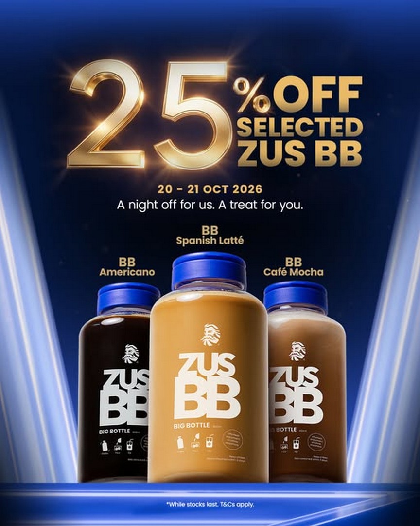 ZUS-Coffee-25-OFF-ZUS-BB-Drinks-Promotion-at-Selected-Outlets-in-Malaysia 20-21 October 2026: ZUS Coffee 25% OFF ZUS BB Drinks Promotion at Selected Outlets in Malaysia