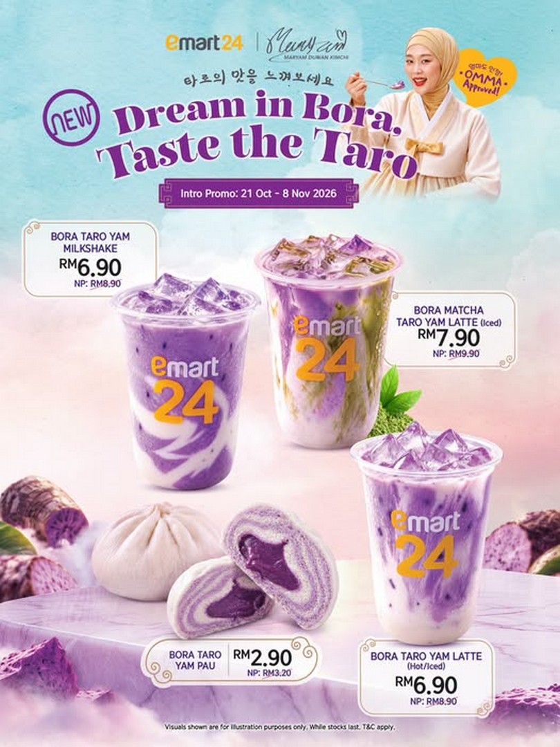 emart24-Malaysia-Bora-Taro-New-Drinks-and-Pau-Promotion 21 October–8 November 2026: emart24 Malaysia Bora Taro New Drinks and Pau Promotion – Enjoy Introductory Prices from RM2.90 In-Store and on the App