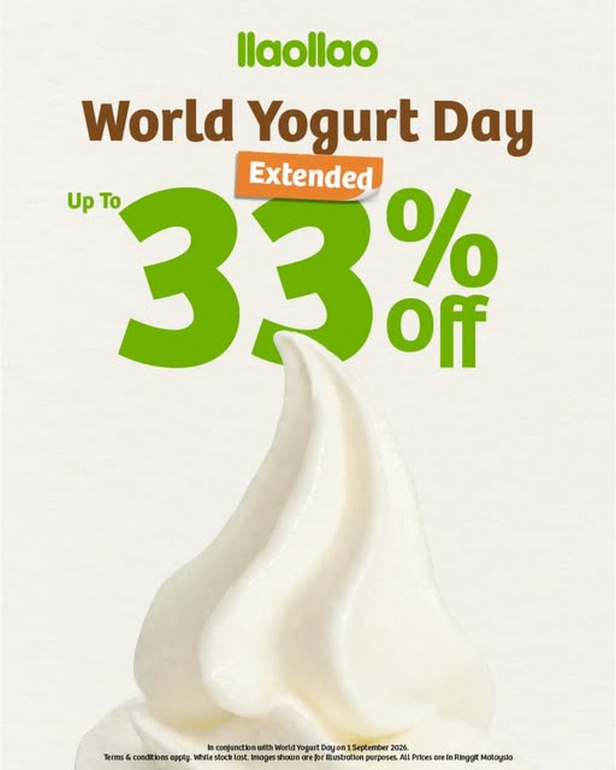 llaollao-Malaysia-World-Yogurt-Deals-Extended-with-Small-Frozen 16-31 October 2026: llaollao Malaysia: World Yogurt Deals Extended with Small Frozen Yogurt at RM9.90, RM6 Extra Toppings and 20% Off Medium and Large Cups on Weekdays