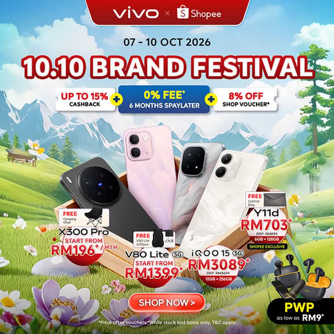 vivo-Malaysia-10.10-Exclusive-Sale-with-Up-to-15-Cashback 7-10 October 2026: vivo Malaysia: 10.10 Exclusive Sale with Up to 15% Cashback, 8% Off Vouchers and Special Deals from RM9