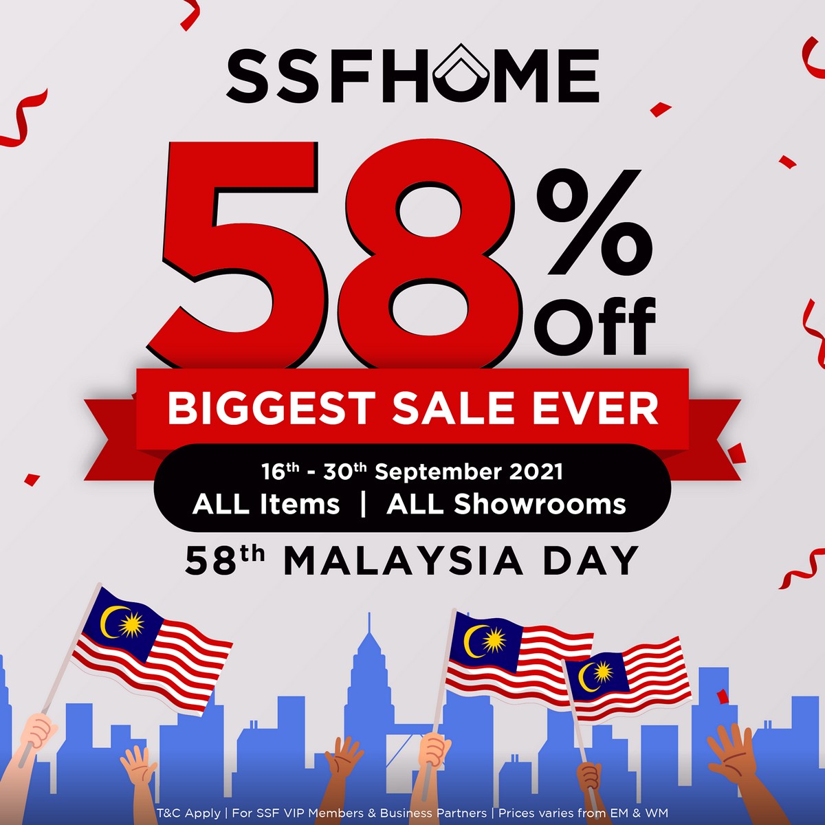 16-30 Sept 2021: Jualan Hari Malaysia SSFHOME! Semua Produk 