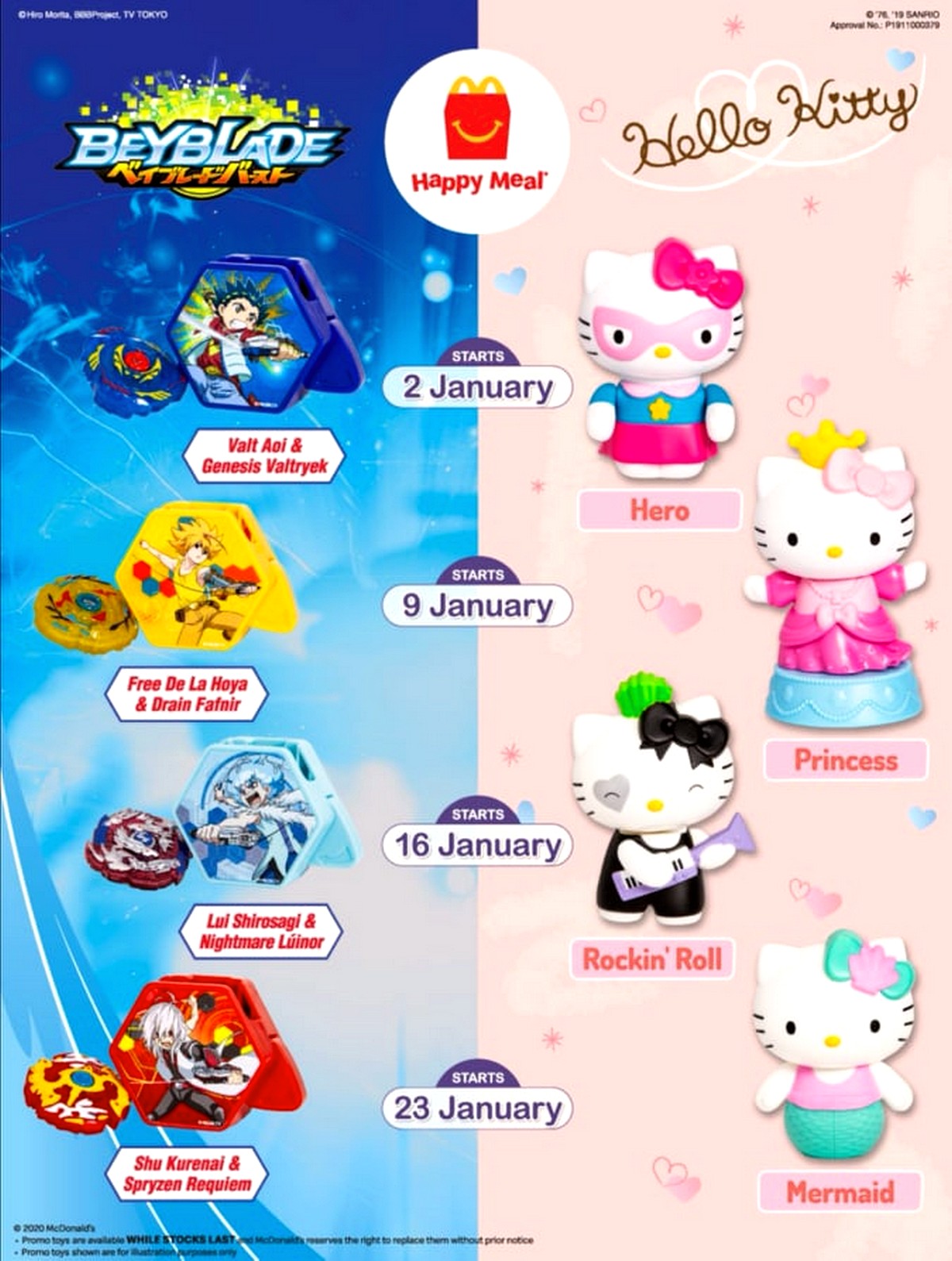 Happy Meal Beyblade Hello Kitty Collect All 8 At Mcdonald S Today Everydayonsales Com News