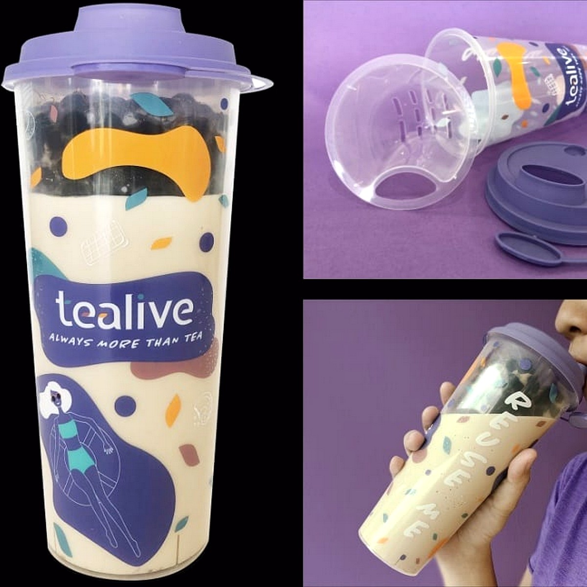 Tealive Malaysia's First Strawless Reusable Bubble Tea Cup! Full of Boba  Pearls Each Time You Drink It! - EverydayOnSales.com News