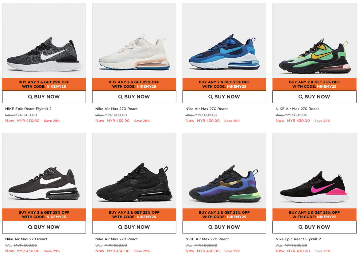 nike clearance discount