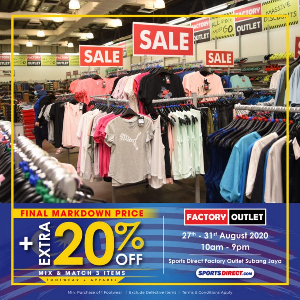 Sports Direct Factory Outlet National Day Promotion With Additional 20