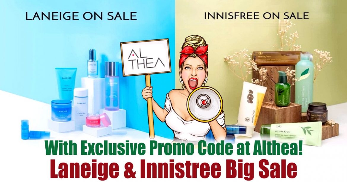 Laneige & Innistree Sale With Exclusive Promo Code at Althea