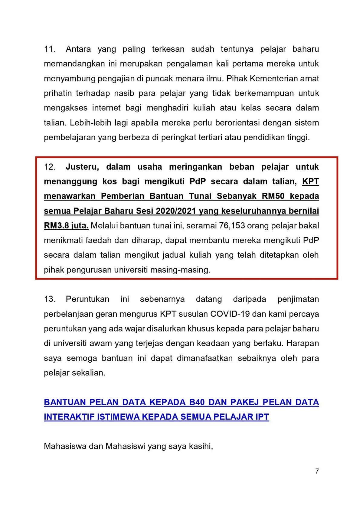 The Ministry Of Higher Education Will Distribute Rm50 Aid To Graduates Everydayonsales Com News