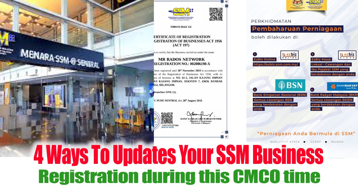 4 Ways To Updates Your Ssm Business Registration During This Cmco Time Everydayonsales Com News