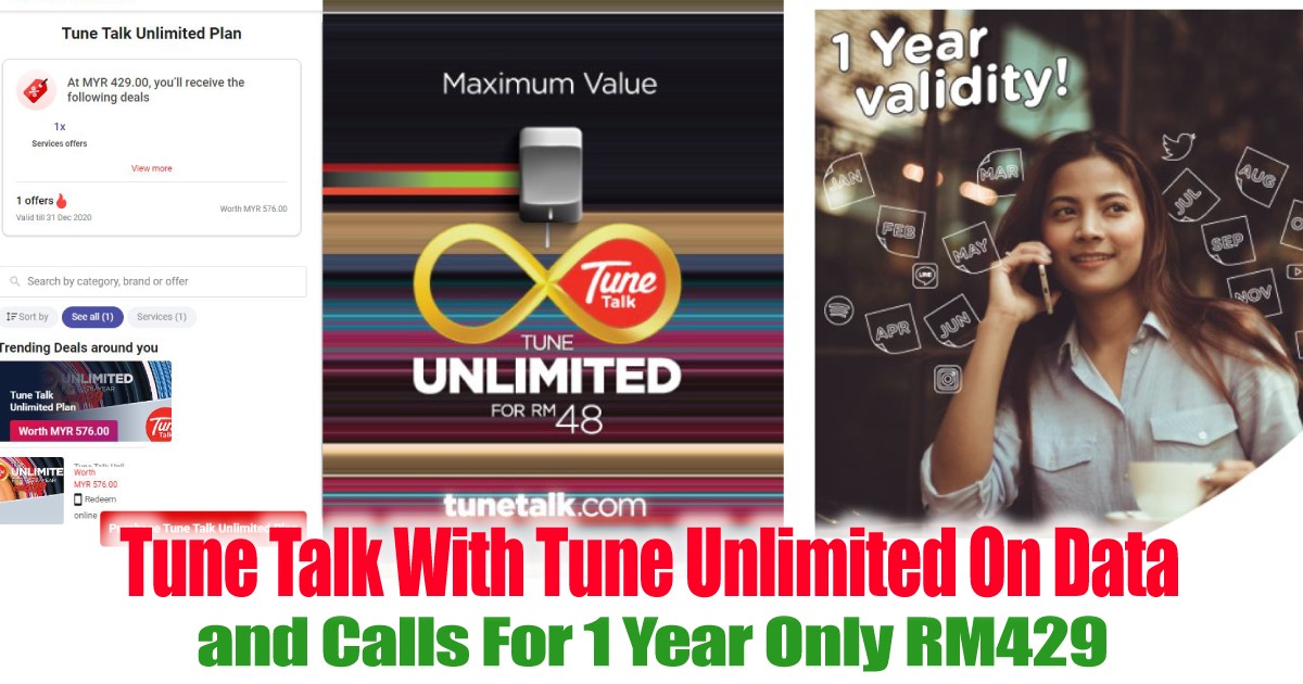 Tune Talk With Tune Unlimited On Data and Calls For 1 ...