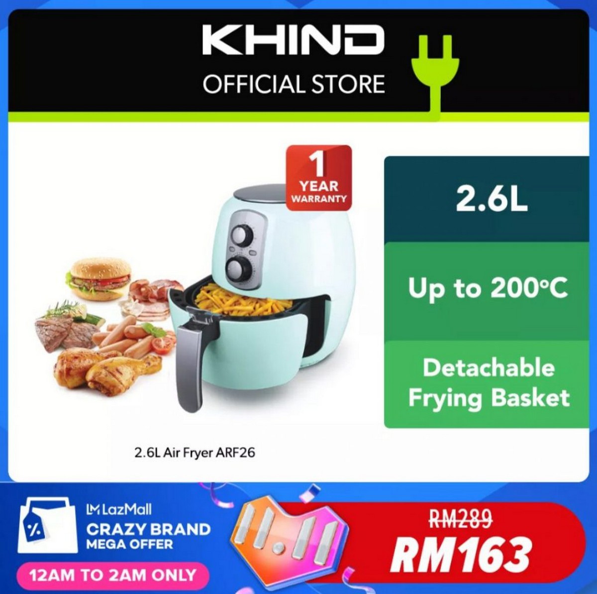 khind air fryer 2.6 l