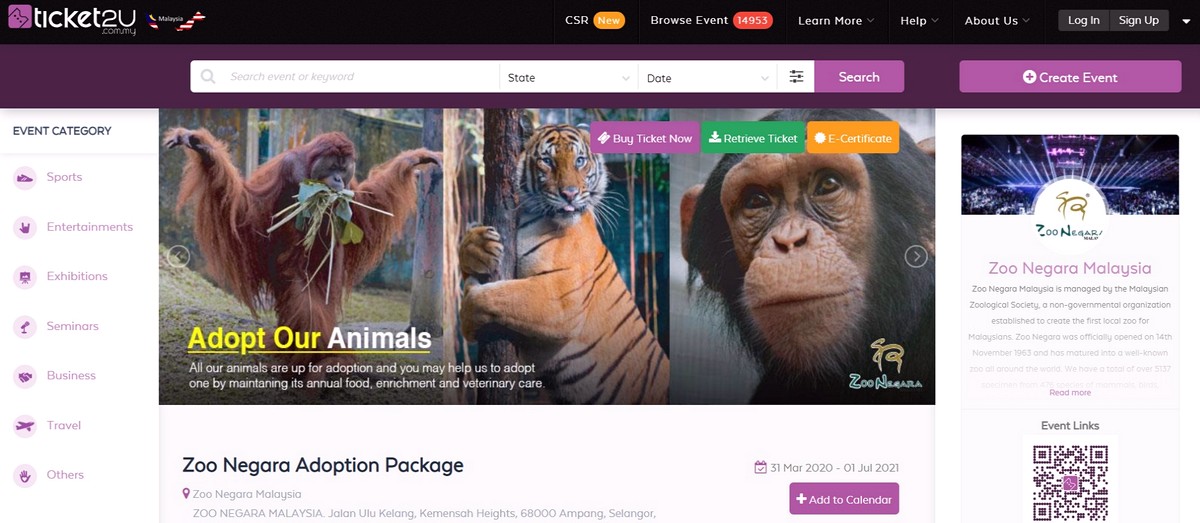 Zoo-Negara-Adoption-Package-Ticket2u - News 