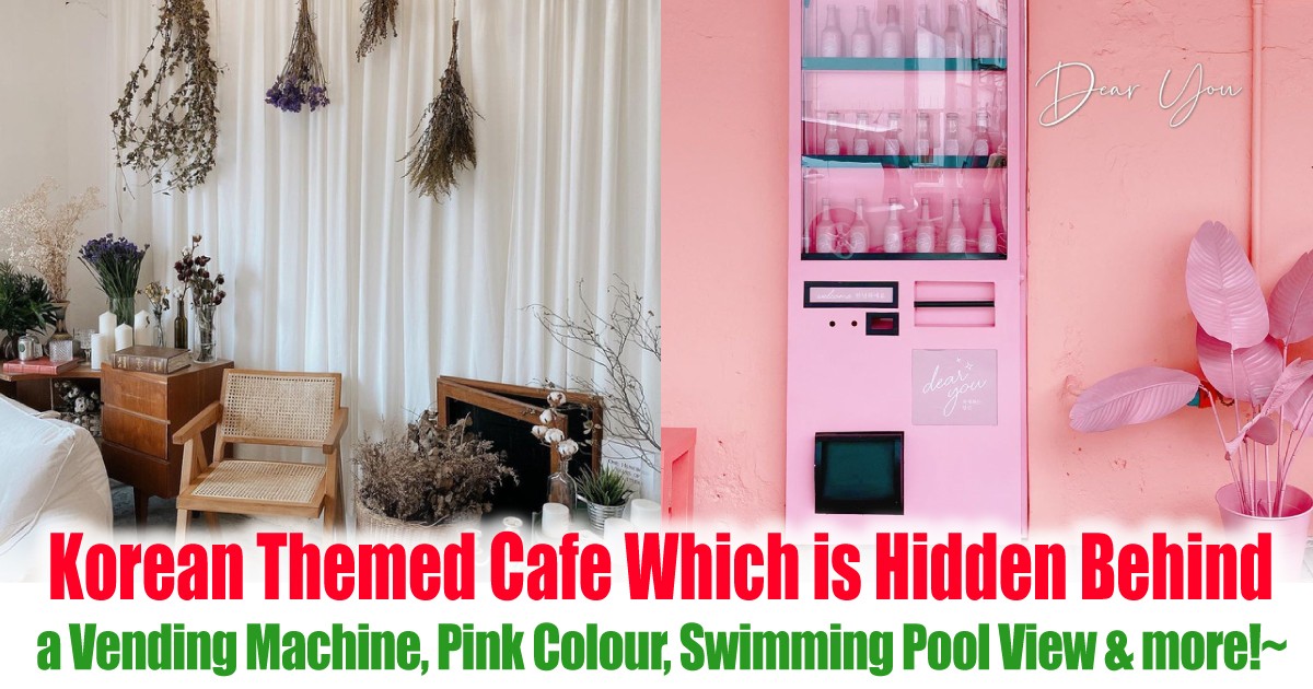 Korean Themed Cafe Which is Hidden Behind a Vending Machine, Pink
