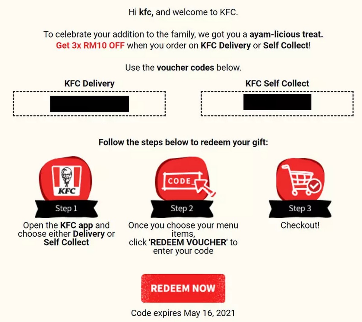 Exclusive offers for KFC members, FREE Meal + discounts coupons & additional discounts with