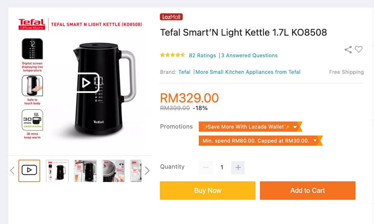 12.Tefal-SmartN-Light-Kettle-1.7L - LifeStyle 