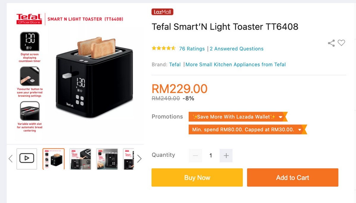 8.Tefal-SmartN-Light-Toaster - LifeStyle 