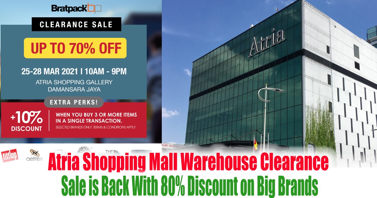 Atria Shopping Mall Warehouse Clearance Sale is Back With 80